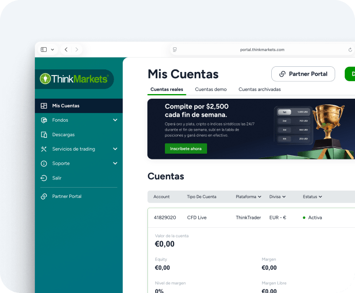 Panel de ThinkPortal con el banner de inscripción a la Weekend League