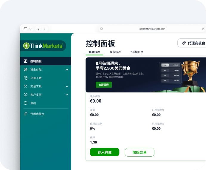 ThinkPortal儀表板顯示週末聯賽報名橫幅